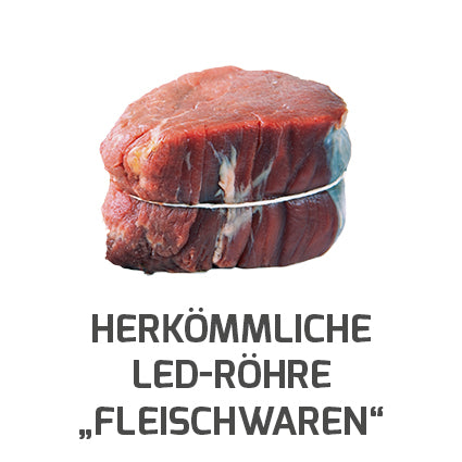 DOTLUX LED-Röhre LUMENPLUS 60cm 8W Fleischfarbe gefrostet drehbare Endkappe