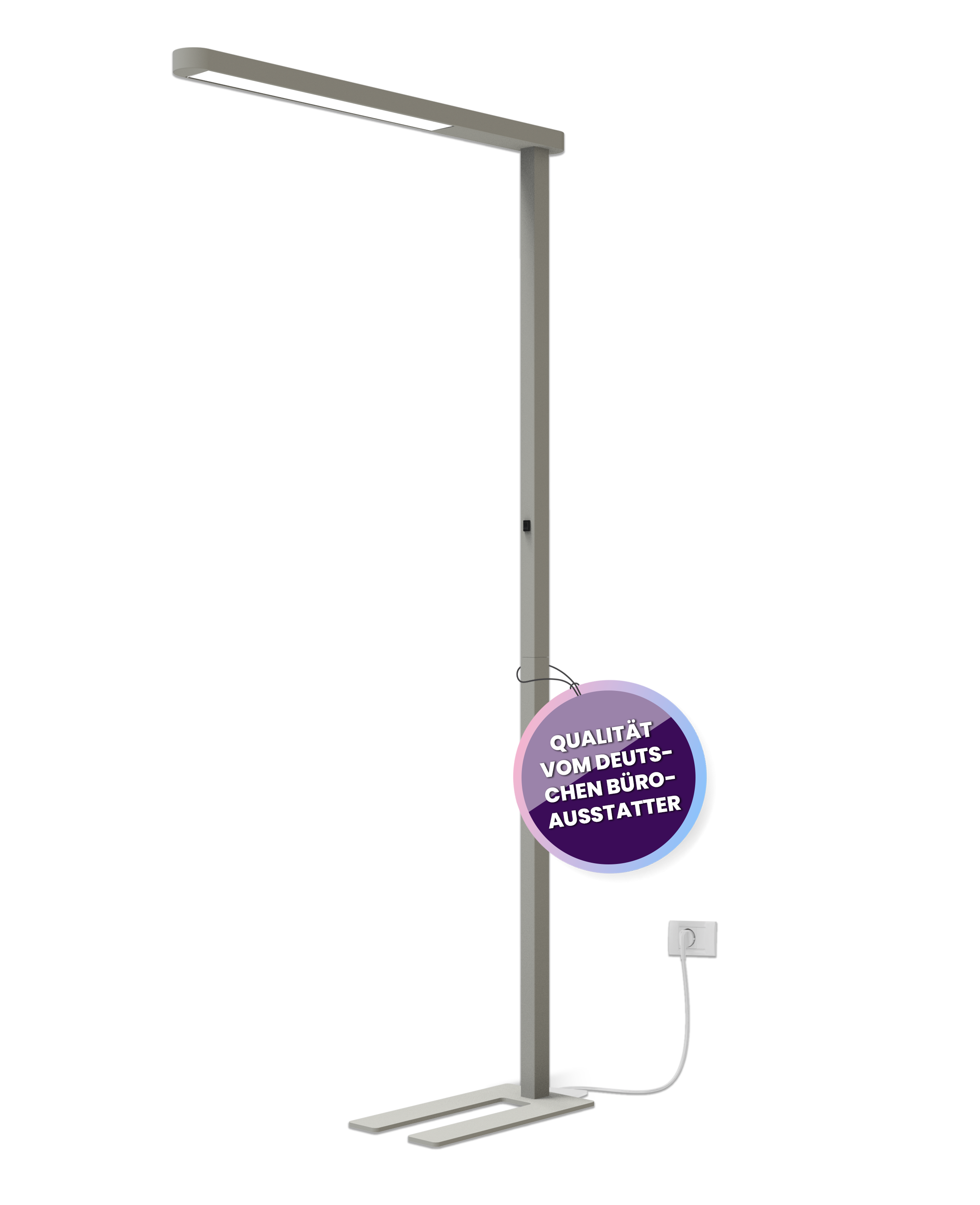 Lilatec LED-Stehleuchte LINEAR 50W 4000K nicht dimmbar silbergrau