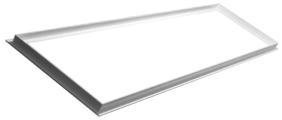 DOTLUX Einbaurahmen für LED-Panel 1195x295mm für Trockenbaudecke, pulverbeschichtet, weiß mit Clips