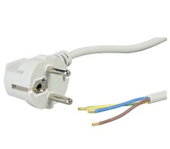 DOTLUX Netzkabel inkl. Schutzkontaktstecker 1,8m grau