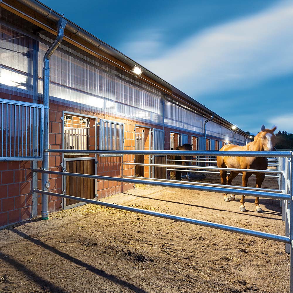 DOTLUX LED-Strahler FLOORslim-sensor 30W 3000K schwarz mit Bewegungsmelder PIR