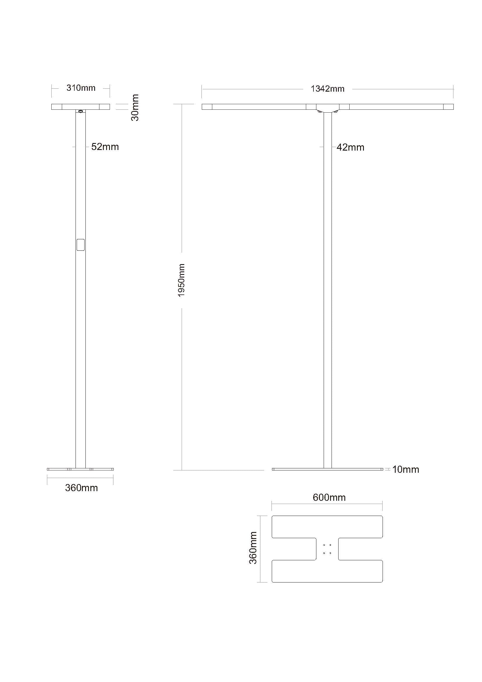 DOTLUX LED-Stehleuchte Doppelkopf STUDIObutlerduo 2x80W 4000K dimmbar