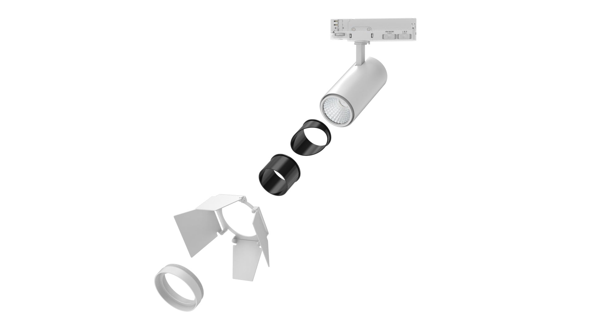 DOTLUX LED-Tracklight SLIMtrackTRUECOLOR max.30W POWERselect & COLORselect weiss