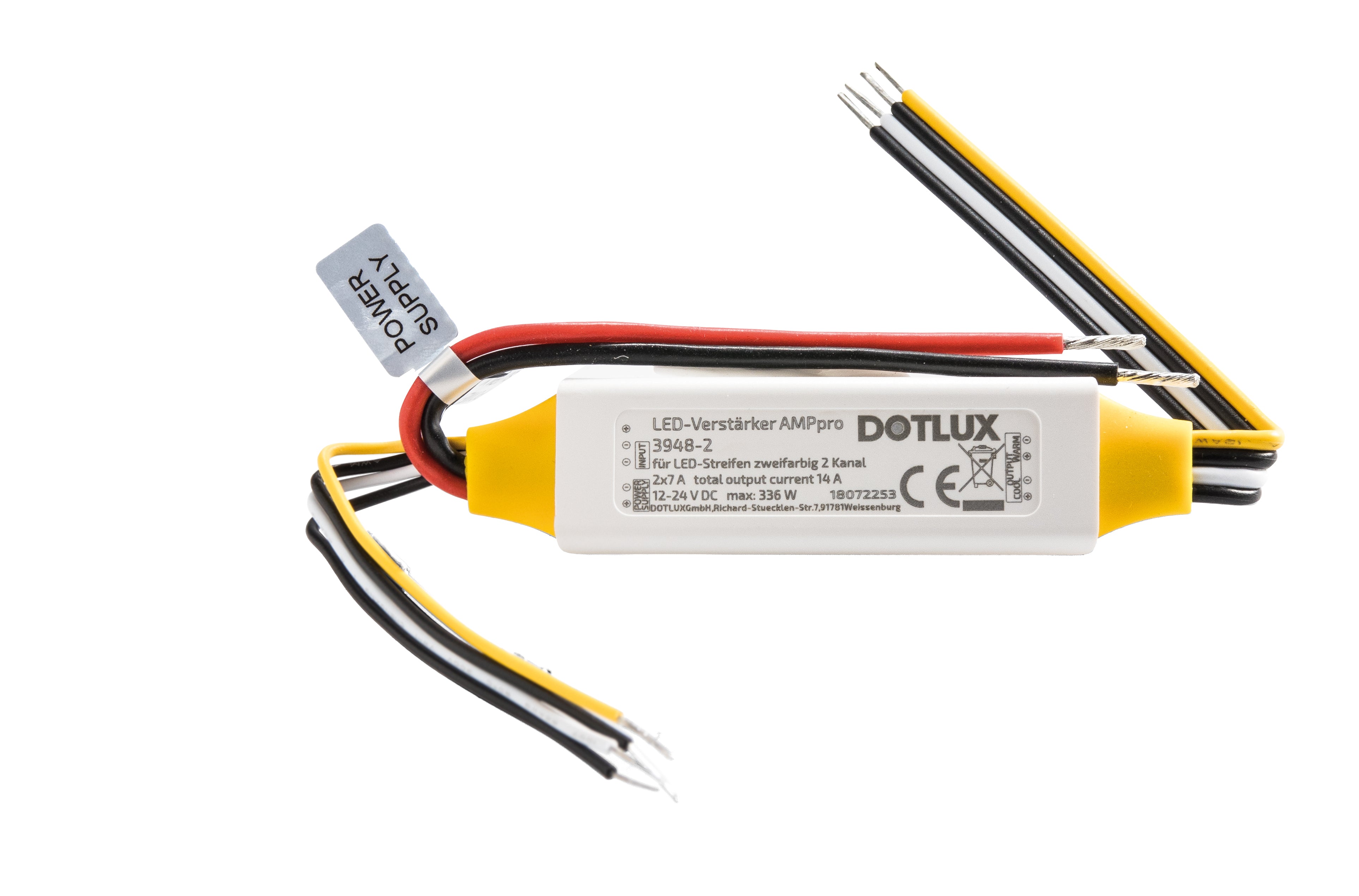 DOTLUX LED-Verstärker AMPpro max. 336W für LED-Streifen zweifarbig 2 Kanal 2x7 A (12-24V)