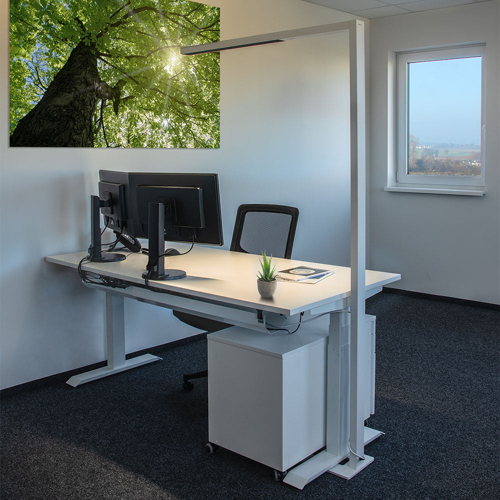 DOTLUX LED-Stehleuchte STYLEbutler 80W 4000K tageslichtabhängige Dimmung silber
