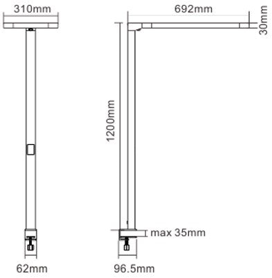 DOTLUX LED-Tischleuchte STUDIOdesk 80W 4000K dimmbar