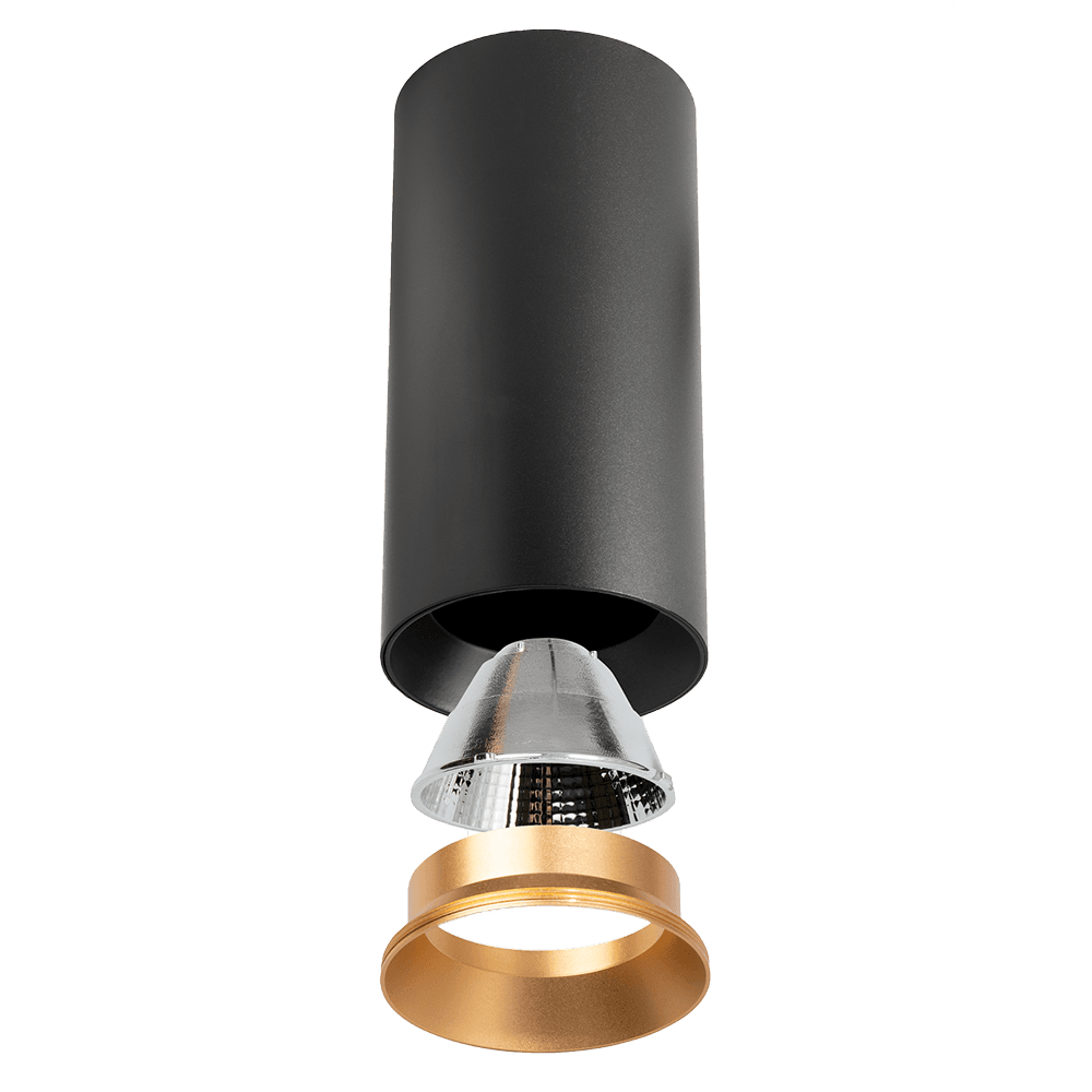 DOTLUX LED-Leuchte SLIMvario Ø80x160mm 18W 3000K schwarz