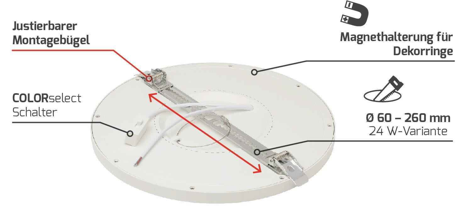 DOTLUX LED-Downlight UNISIZEplus 18W COLORselect