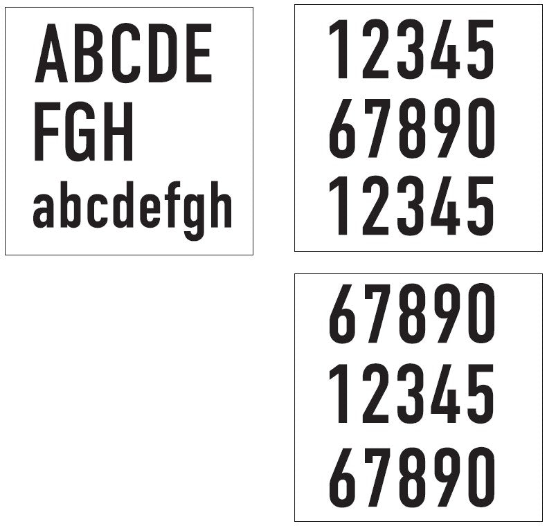 Hausnummernset für DOTLUX LED-Hausnummernleuchte WALLsquare
