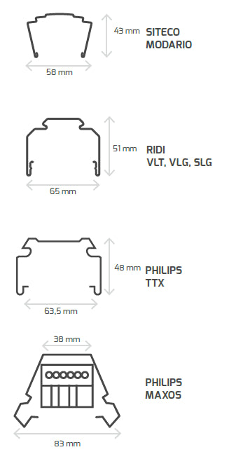 DOTLUX LED-Leuchteneinsatz LINEAlock 1437mm 25-75W 4000K dimmbar 1-10V 90*110° mit Notlichtbaustein