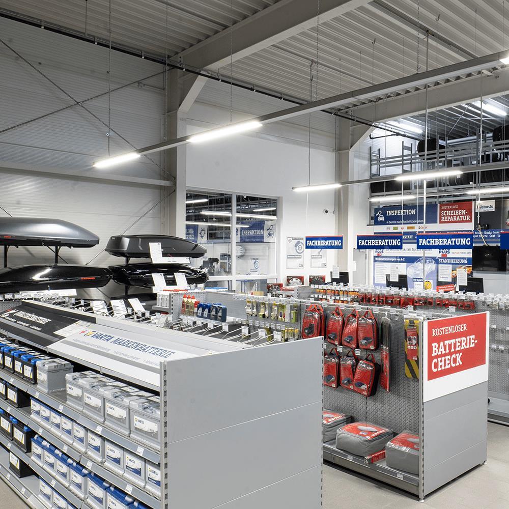 DOTLUX LED-Leuchteneinsatz LINEAlock 1437mm 25-75W 4000K dimmbar 1-10V 90*110° mit Notlichtbaustein