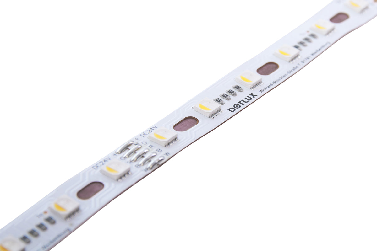 DOTLUX RGBW CURVE LED-Streifen 96W 12mm IP20 5m-Rolle inkl. 50cm Anschlusskabel beidseitig