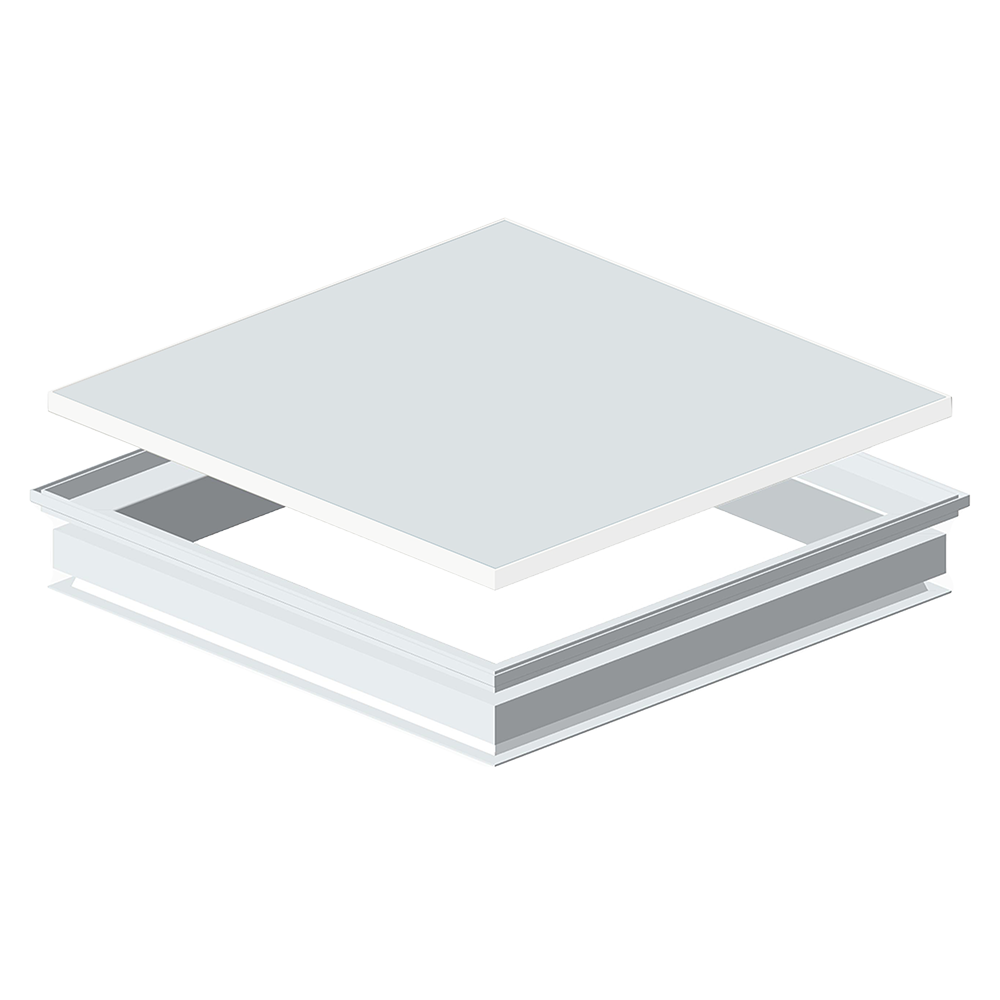 DOTLUX Einbaurahmen WINDOW für Deckenmontage versenkt 620x620mm LED-Panele