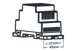 DOTLUX DMX Empfänger/Dimmer mit integrierter Stand Alone Funktion 4 Kanäle 12-24V DC 4x5A Hutschiene