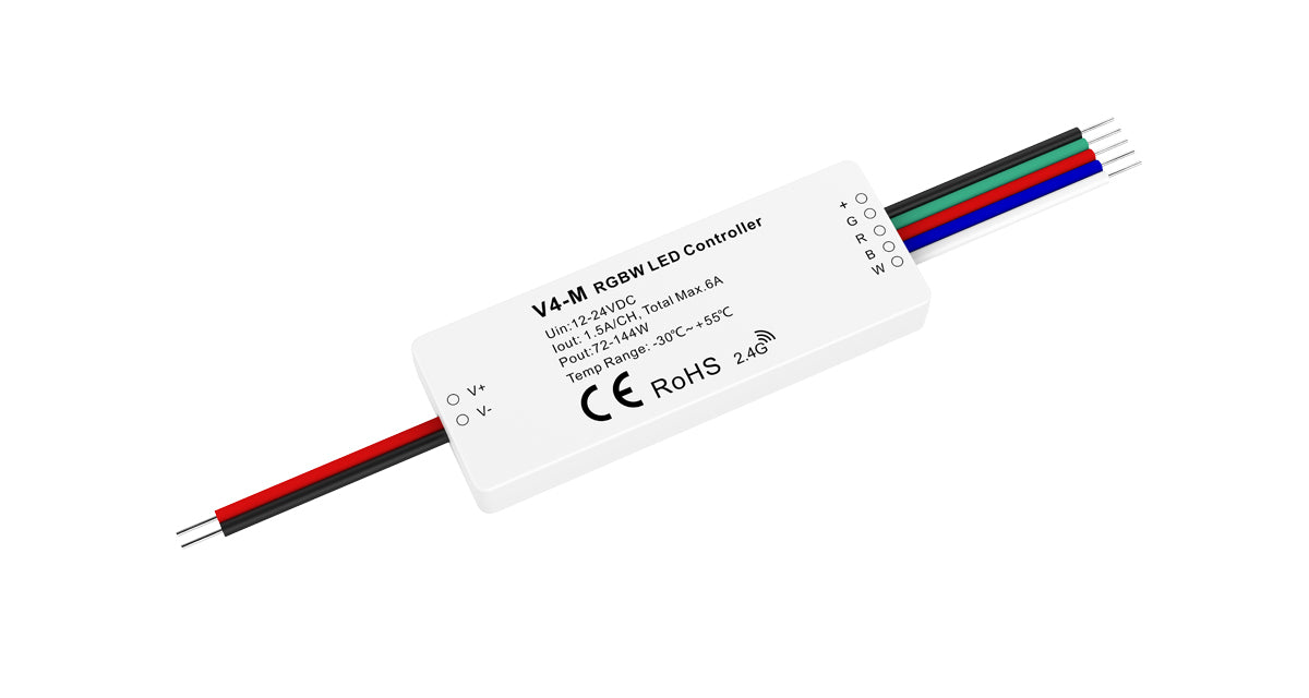 DOTLUX LED Funk-Mini Empfänger/Dimmer Fusion Technologie 4x1,5A 12-24V für mehrfarbige LED-Streifen