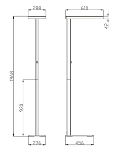 DOTLUX LED-Stehleuchte ASSIST 70W 4000K dimmbar