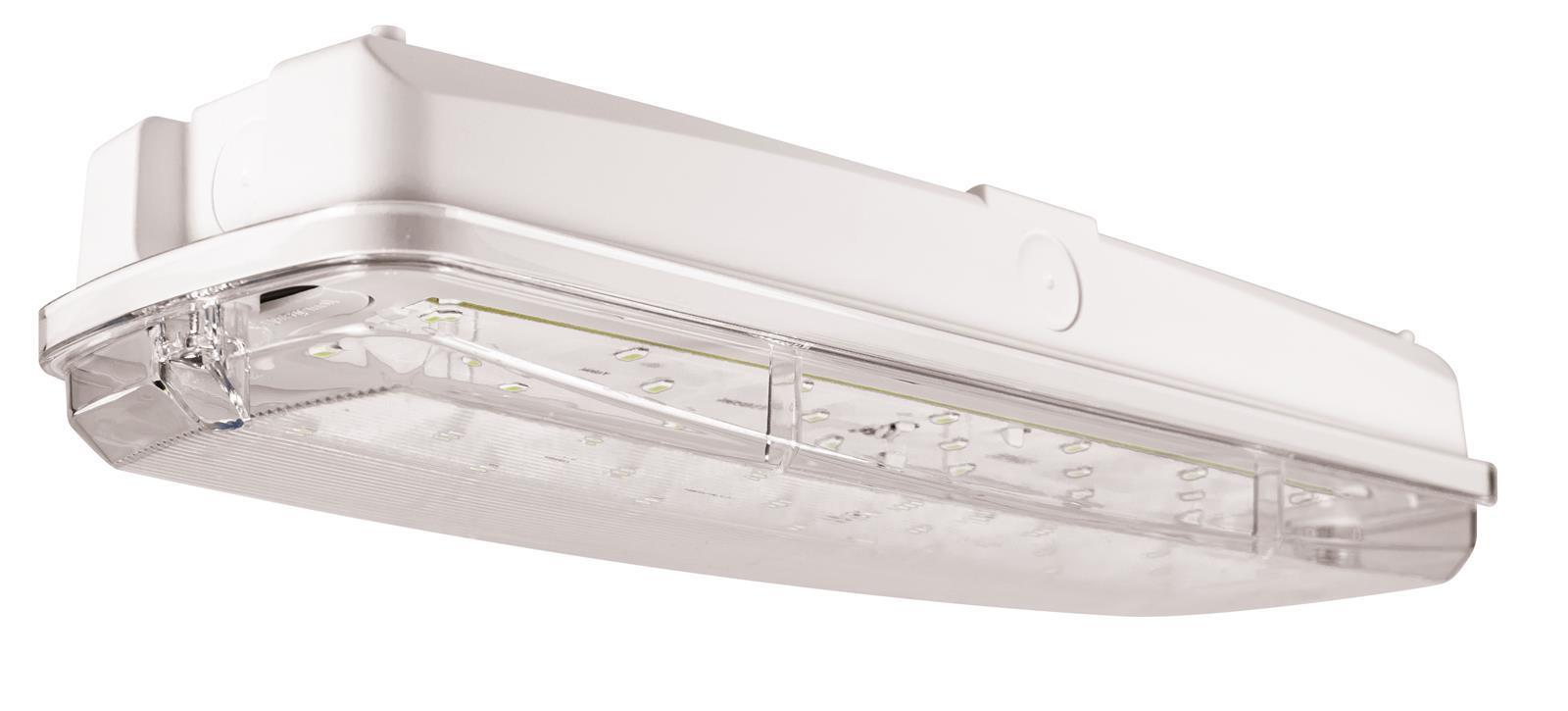 DOTLUX LED-Rettungsleuchte EXIT 3W 6000K inkl. 4 Piktogrammen 3h und 8h Betrieb,(Dauerbetrieb oder Notbeleuchtung) Li-FEPO4 autom. Selbsttest