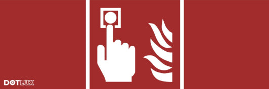 DOTLUX Piktogramm Feuermelder (1Stück) für LED-Notleuchte EXITflat (Artikel 5406)
