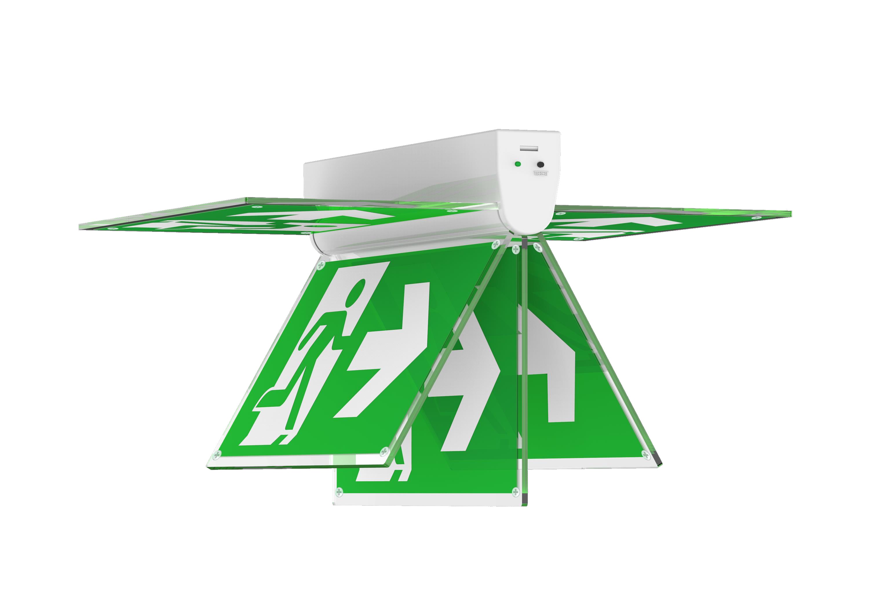 DOTLUX LED-Rettungsleuchte EXITflip max.3W 6000K inkl. 6 Piktogrammen 8h Betrieb, Li-ion Akku mit Selbsttest