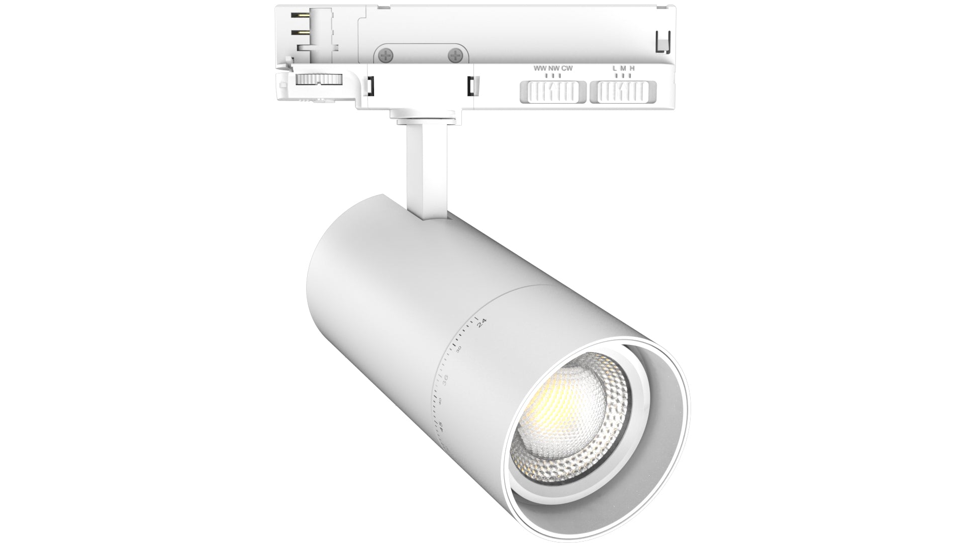 DOTLUX LED-Tracklight ZOOMtrack max.33W POWERselect & COLORselect weiss