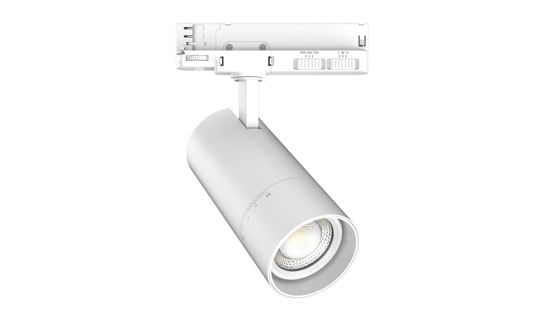 DOTLUX LED-Tracklight ZOOMtrack max.33W POWERselect & COLORselect weiss