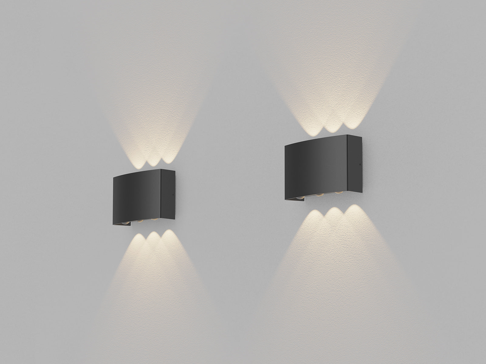 DOTLUX LED-Wandleuchte SIXFOLD 6W 3000K schwarz