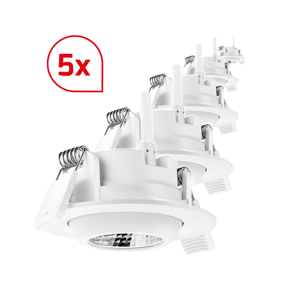 DOTLUX LED-Downlight CIRCLEmini-AC UGR <19 5W 3000K Set 5 Stück