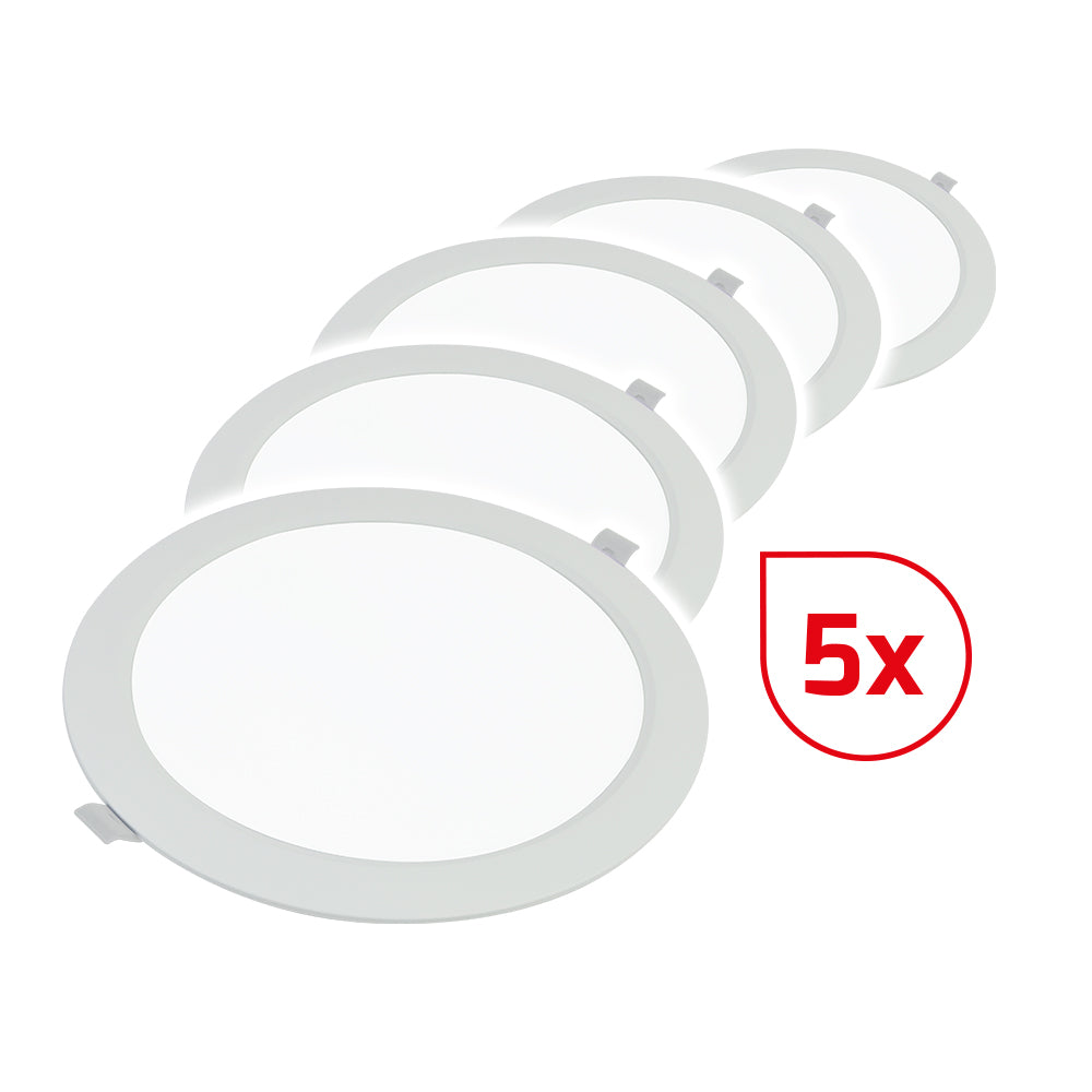 DOTLUX LED-Downlight CIRCLEflat 6W 3000K inkl. Treiber Set 5 Stück