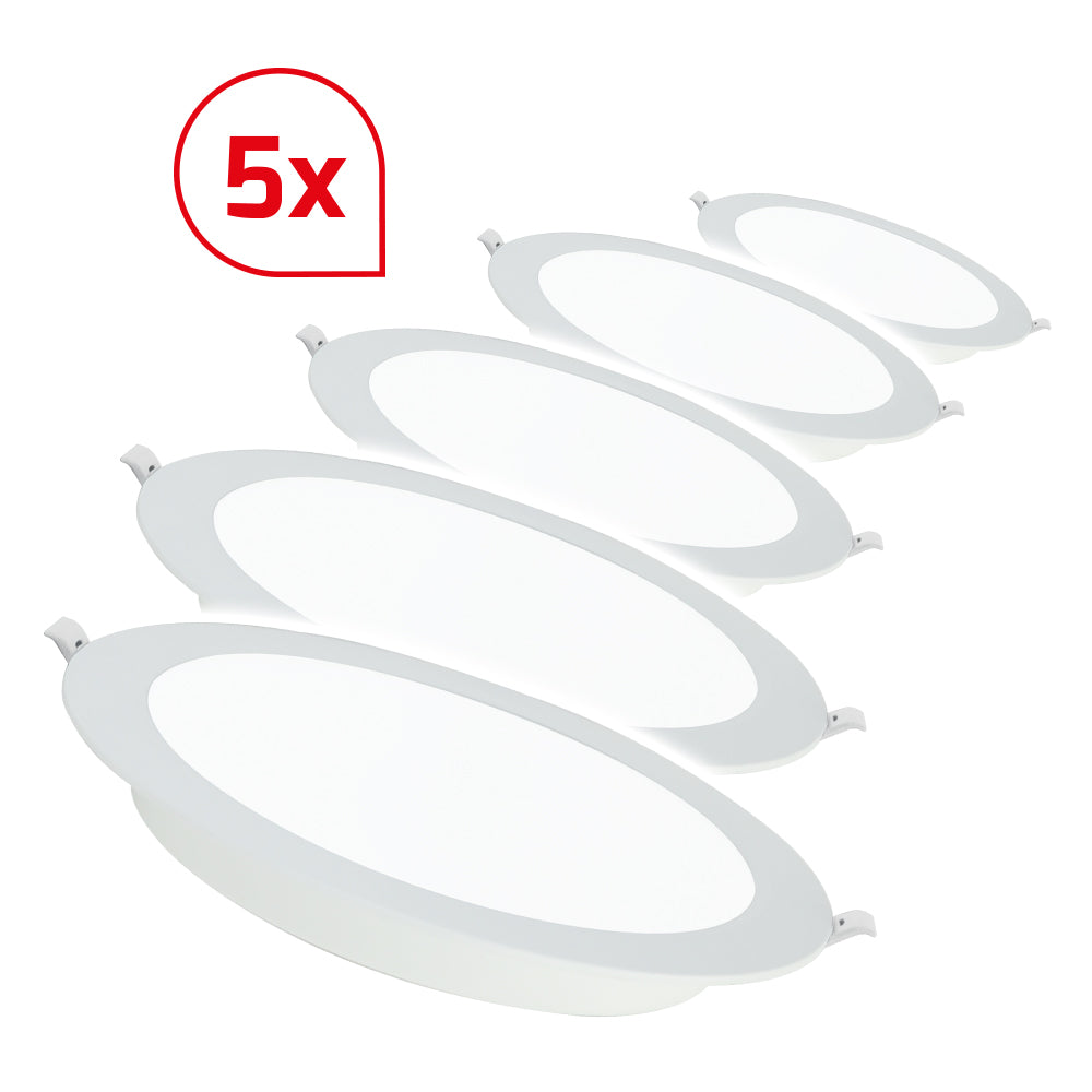 DOTLUX LED-Downlight CIRCLEflat 6W 4000K inkl. Treiber Set 5 Stück
