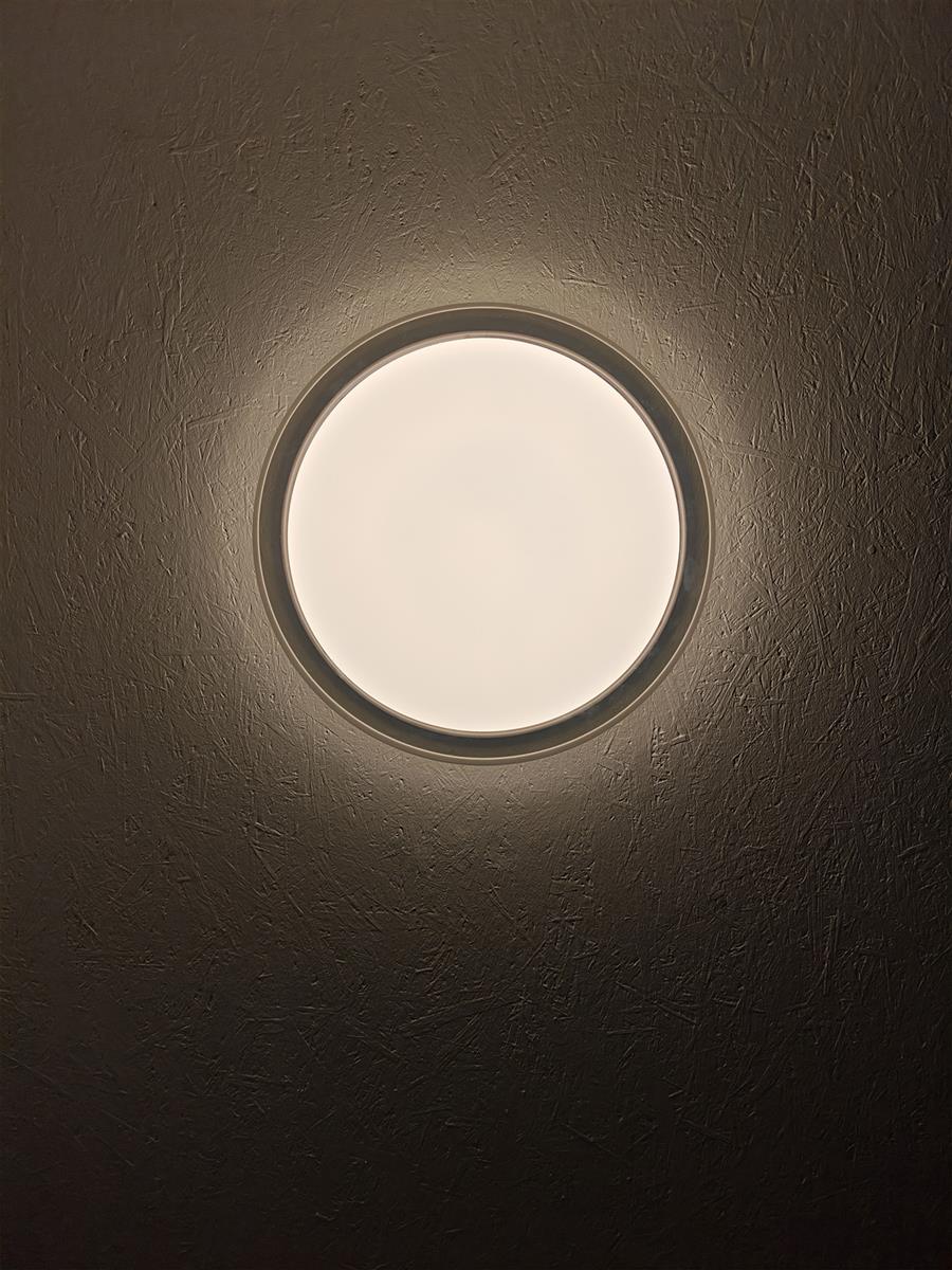 DOTLUX LED-Leuchte LUNAnoir Rauchglasoptik IP40 Ø400mm 20W 2700K