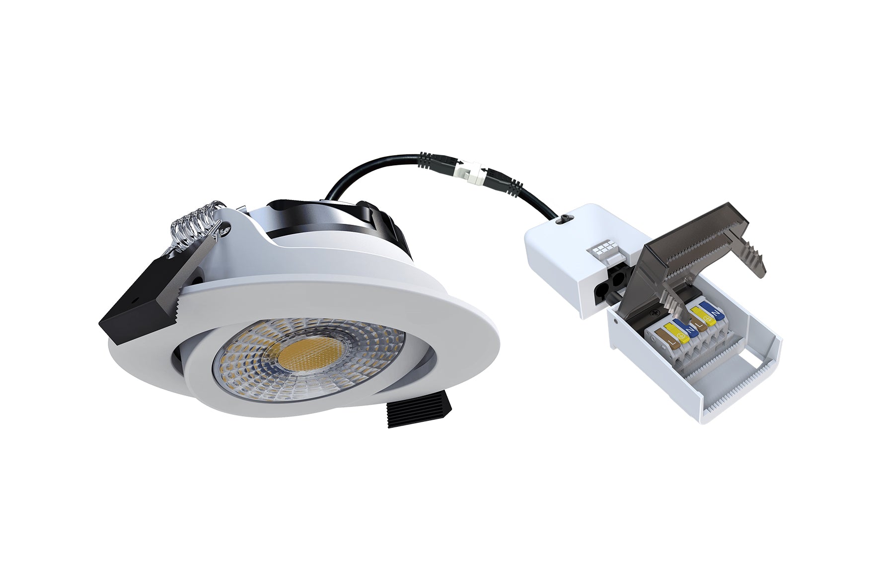 DOTLUX LED-Downlight CIRCLEmini-flat 6W 2700K/3000/4000K COLORselect Weiß