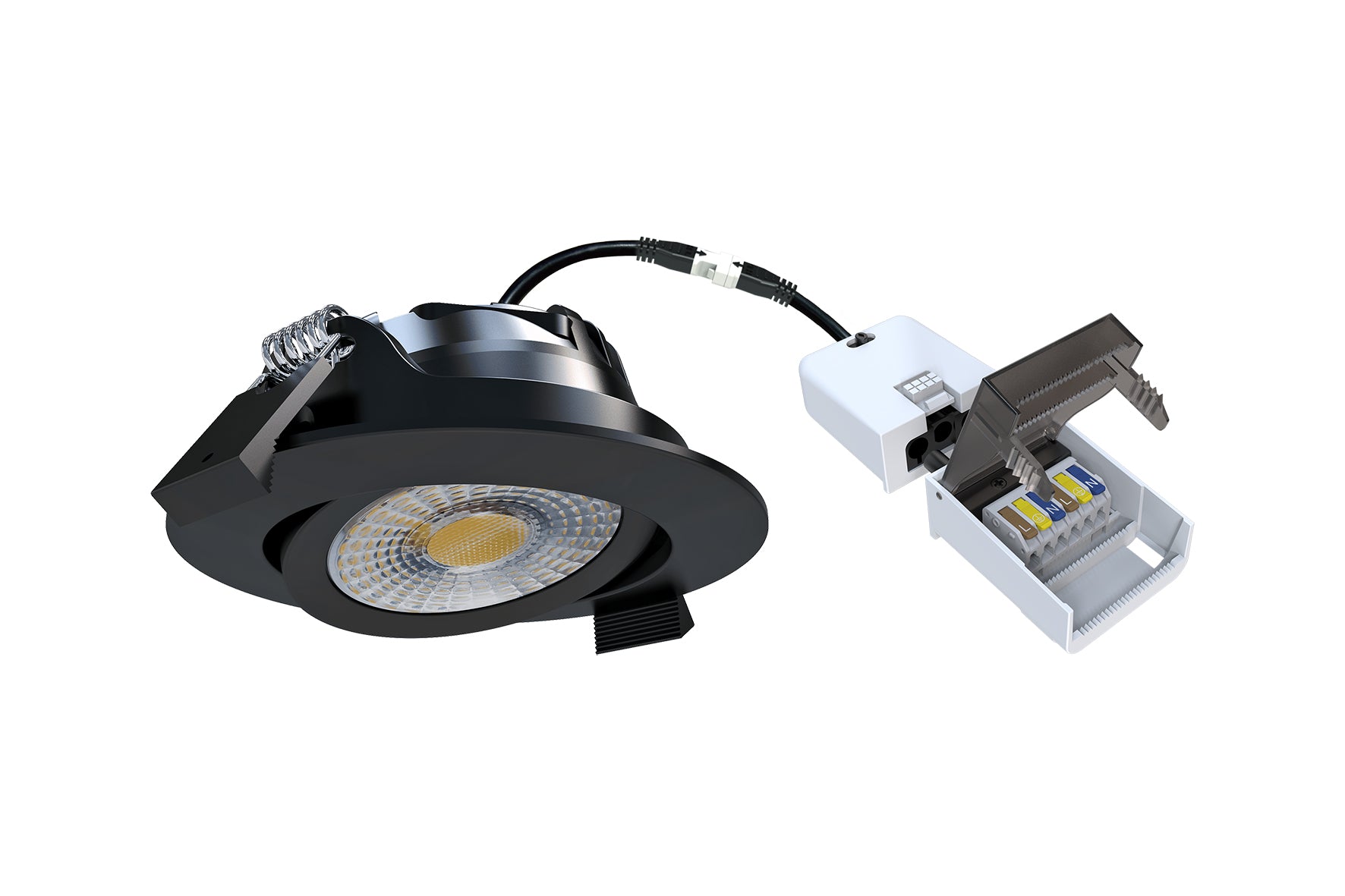 DOTLUX LED-Downlight CIRCLEmini-flat 6W 2700K/3000/4000K COLORselect Schwarz