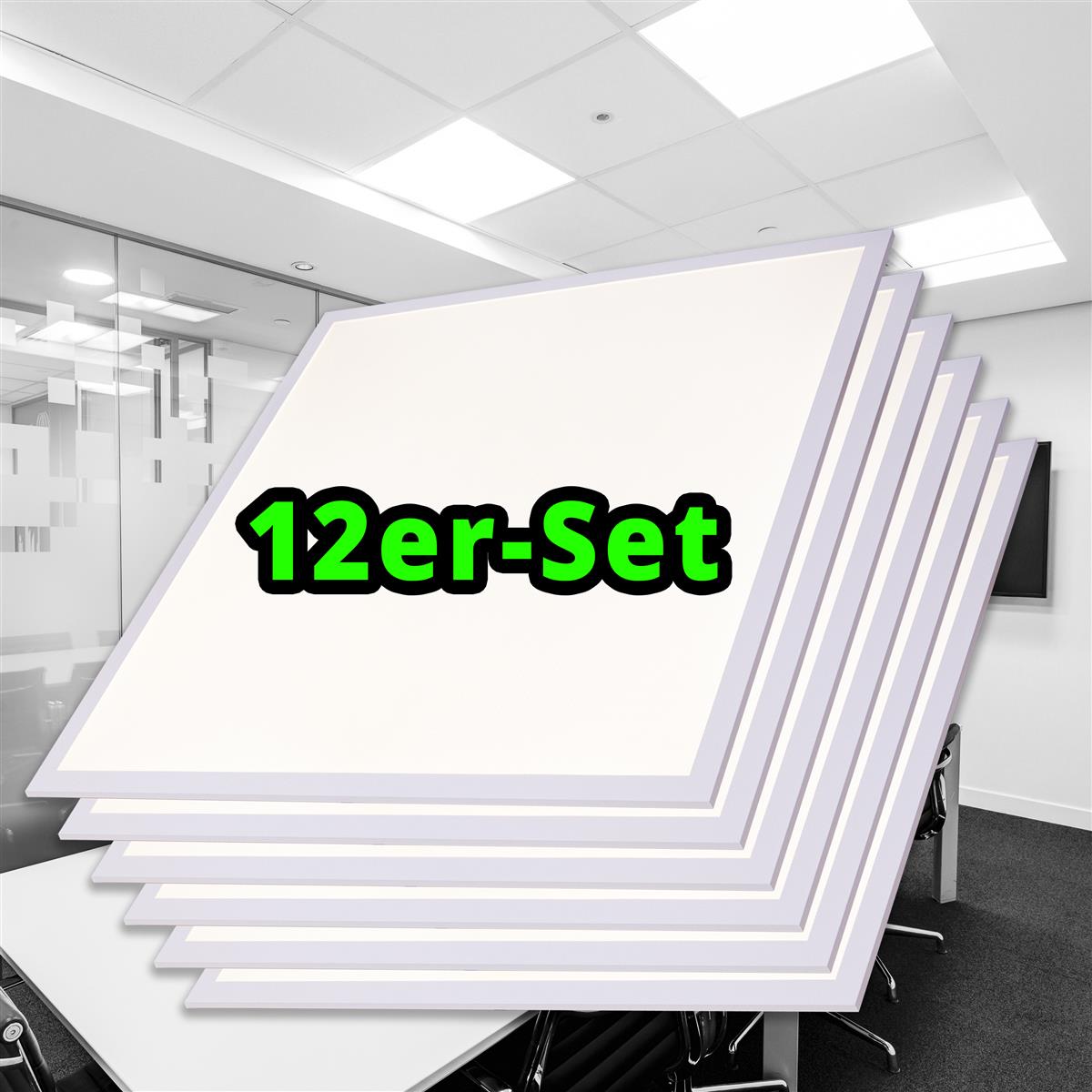 lilatec LED PanelUGR19 4000K 36W 12er Set