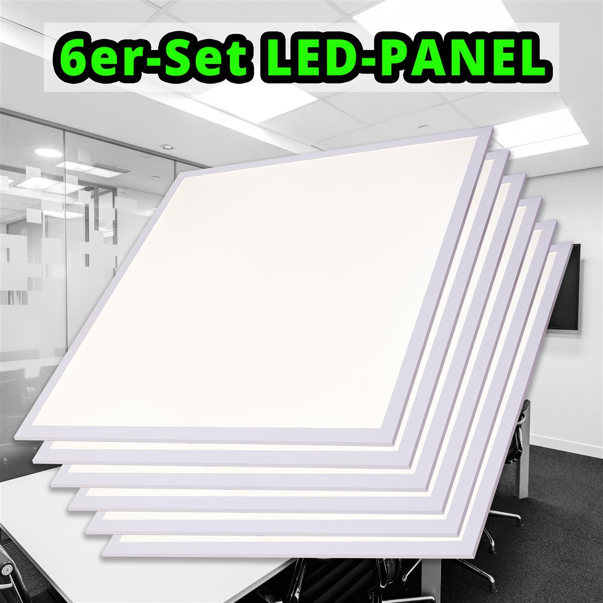 lilatec LED PanelUGR19 4000K 36W 6er Set