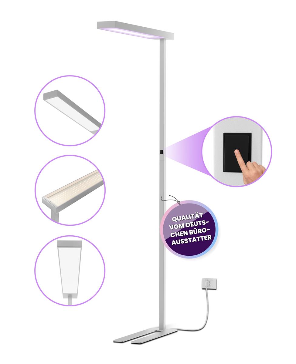 Lilatec LED-Stehleuchte LINEAR 50W 4000K nicht dimmbar schwarz