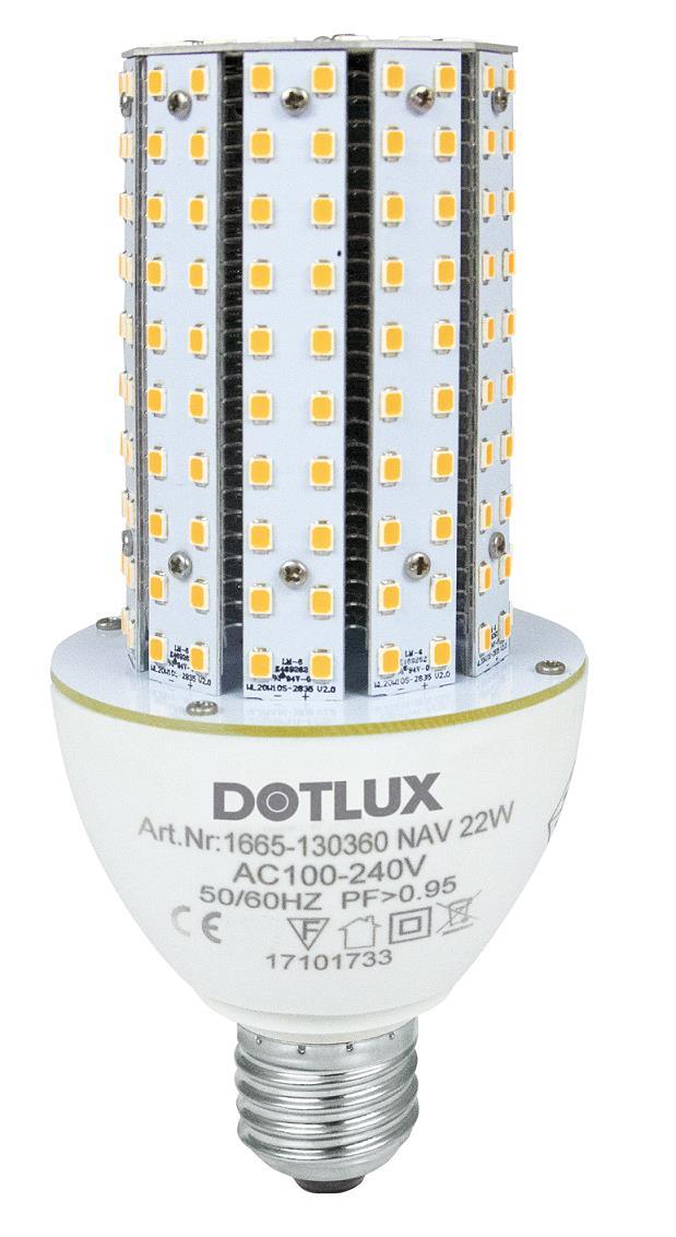 DOTLUX LED-Strassenlampe RETROFITprotect E27 18W 3000K