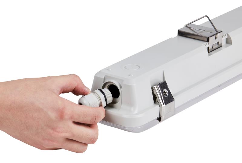 DOTLUX LED-Feuchtraumleuchte MISTRALsensor IP66 1540mm 39W Powerselect 4000K gefrostet mit Radarsensor