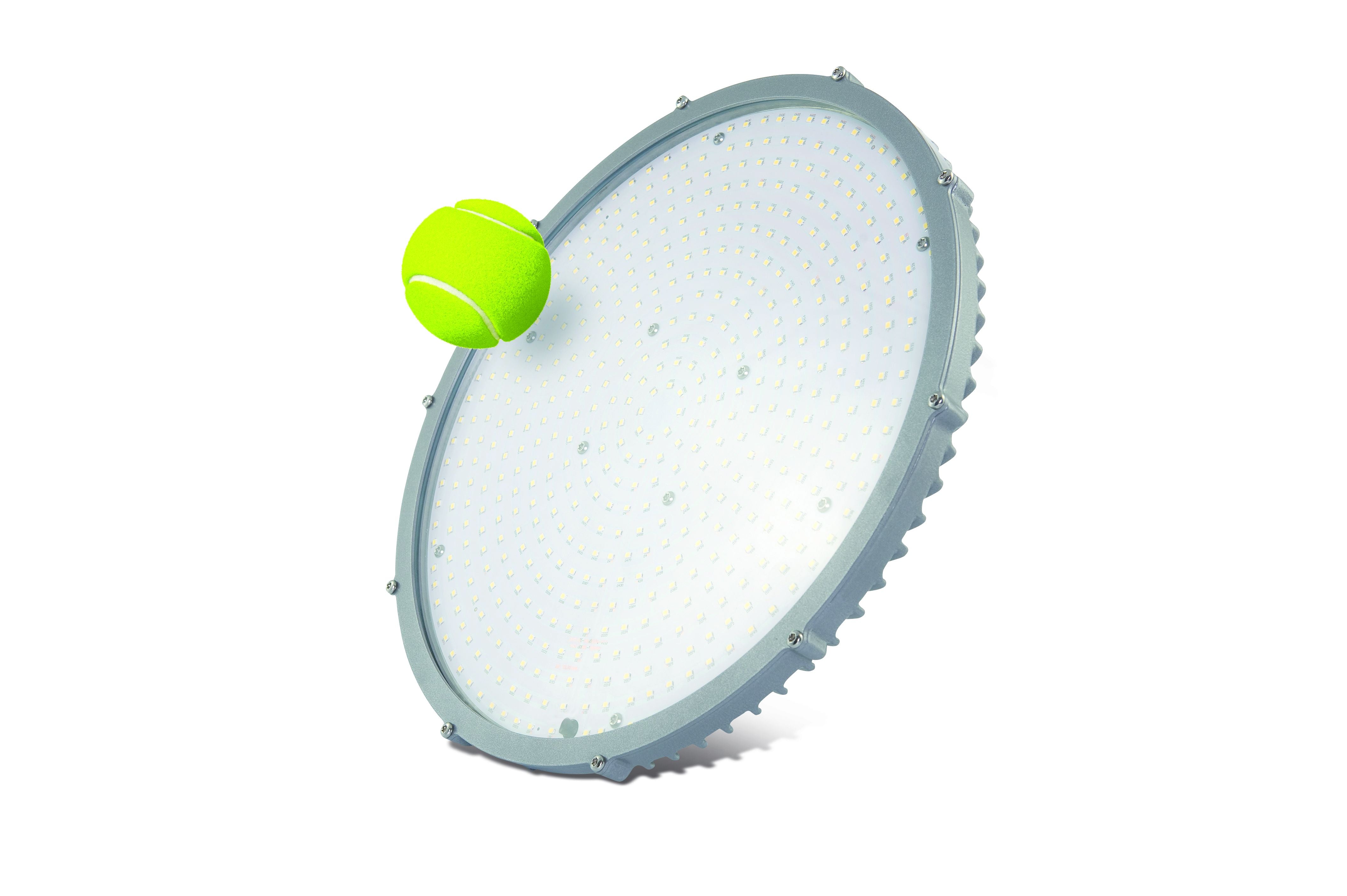 DOTLUX LED-Hallenstrahler LIGHTSHOWERevo-ball 135W 5000K gefrostete Abdeckung ballwurfsicher dimmbar DALI Made in Germany