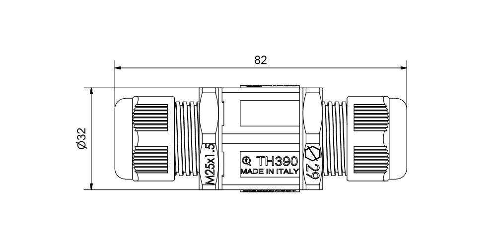DOTLUX Schraubverbinder IP67 AC 169 SK/ 3 SL D29 3-polig