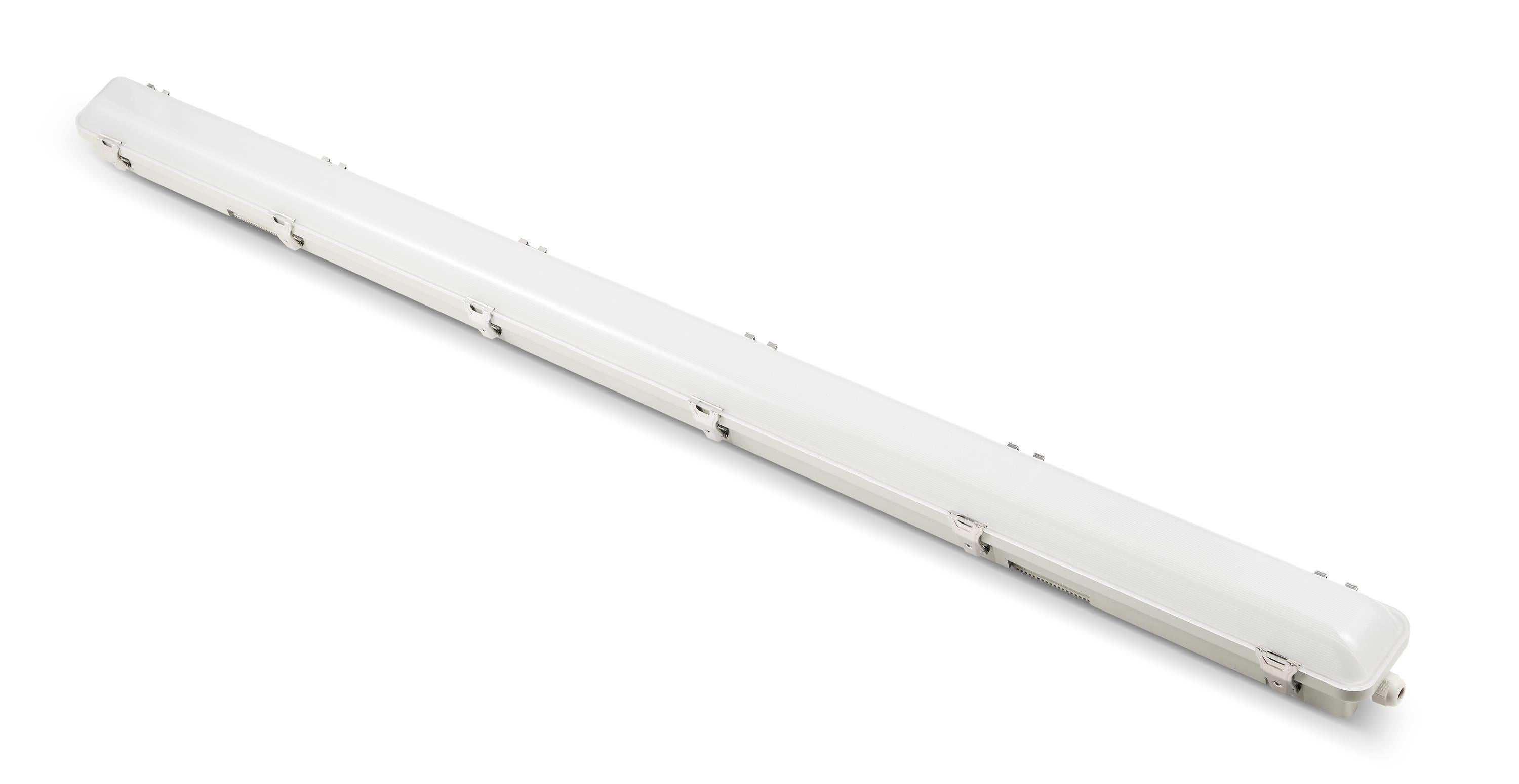 DOTLUX LED-Feuchtraumleuchte MISTRALsensor IP66 1540mm 39W Powerselect 4000K gefrostet mit Radarsensor