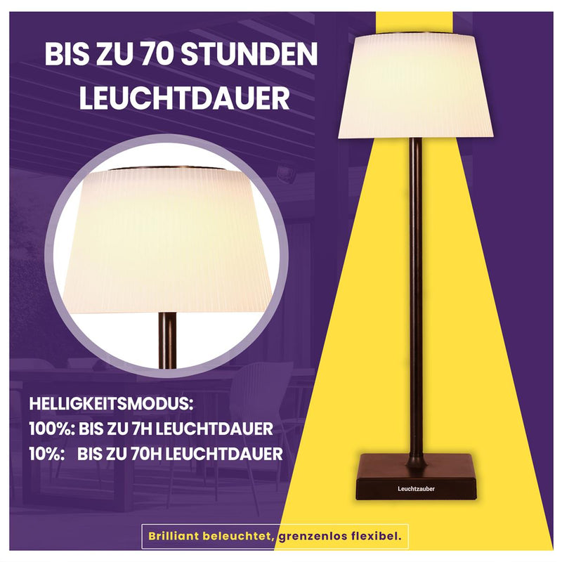 lilatec LED-Tischleuchte Leuchtzauber schwarz COLORselect & Touch Dimmbar