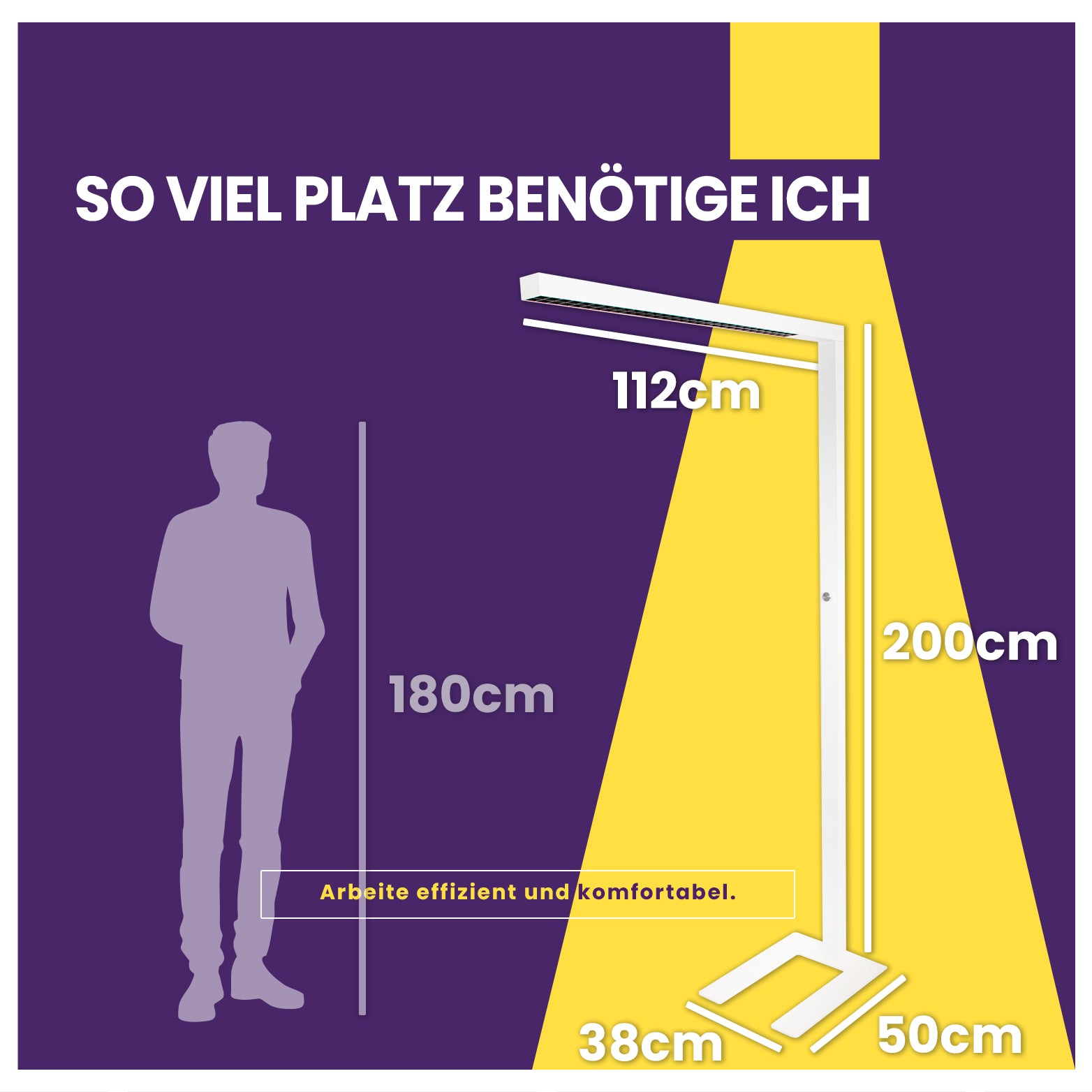 lichtwerkzeuge LED-Stehleuchte LUMODESK 60W 4000K weiß