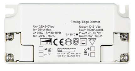 LED Netzteil CC 350mA 16W 24-48V dimmbar Phasenab/-anschnitt