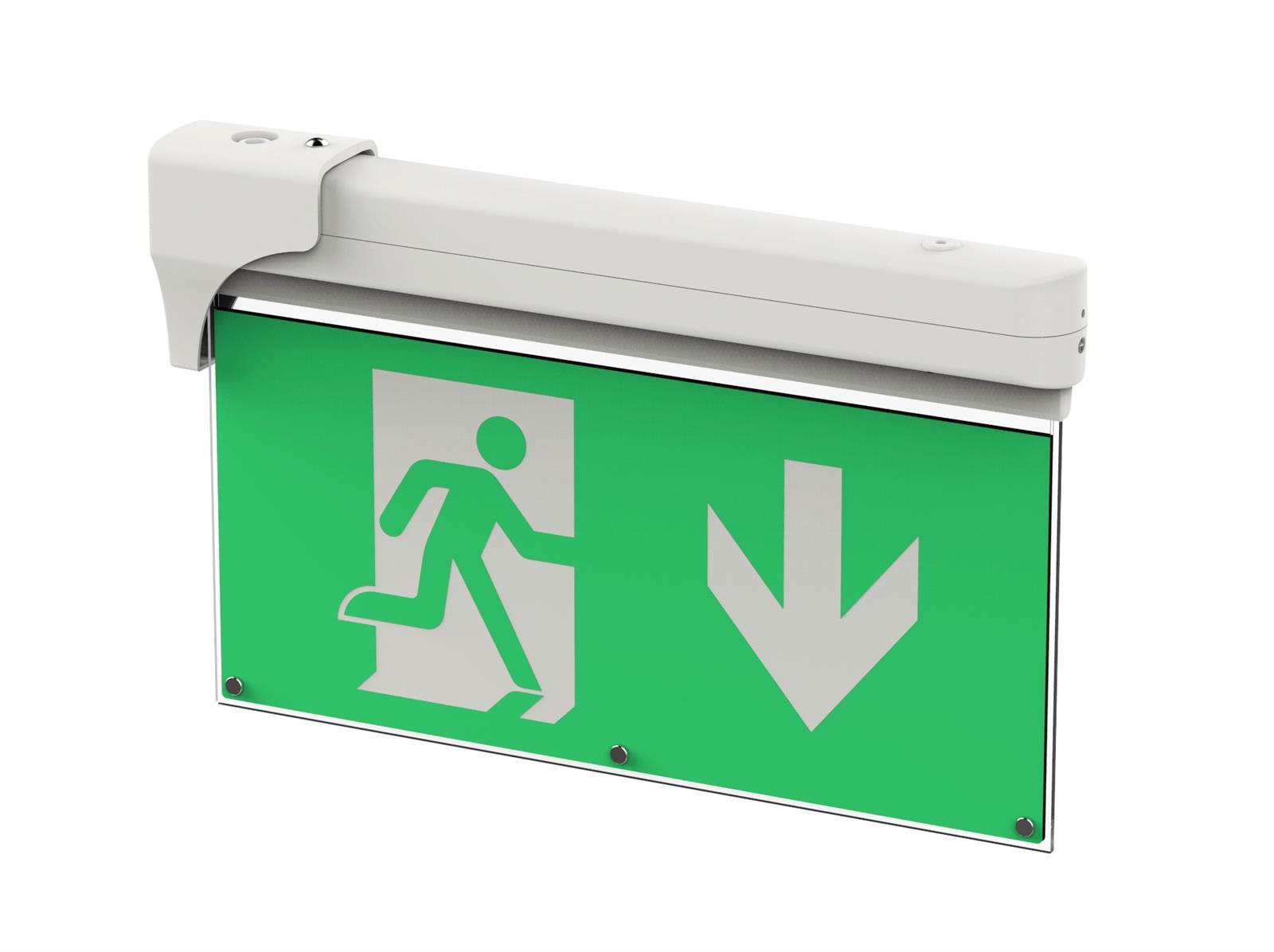 DOTLUX LED-Rettungsleuchte EXITmulti, 2W 6000K inkl.6 Piktogrammen 3h Betrieb. Li-FEPO4  autom. Selbsttest