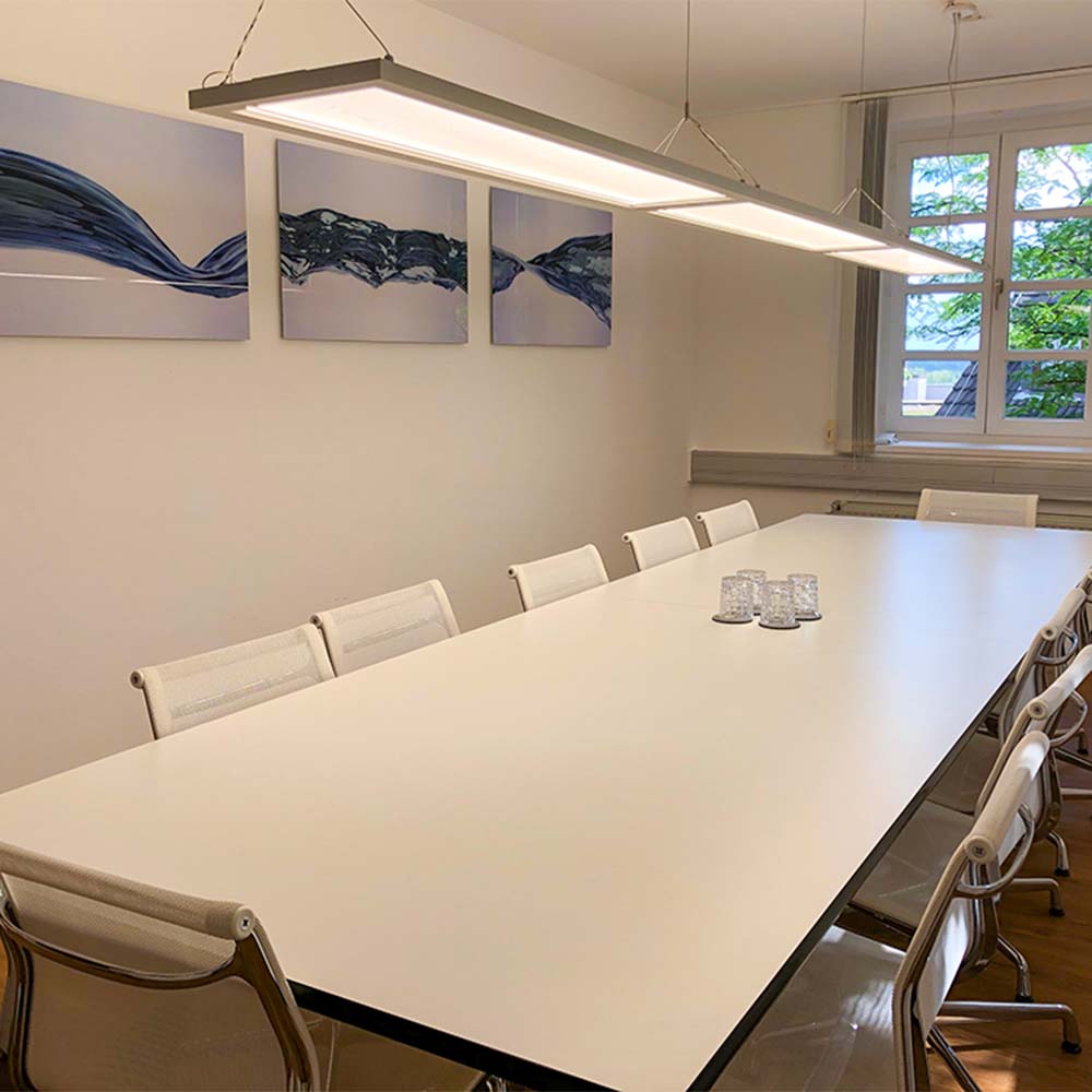DOTLUX LED-Büroleuchte OFFICE 1200x300mm 54W COLORselect dimmbar 1-10V UGR<19 (inkl. Abhängung)