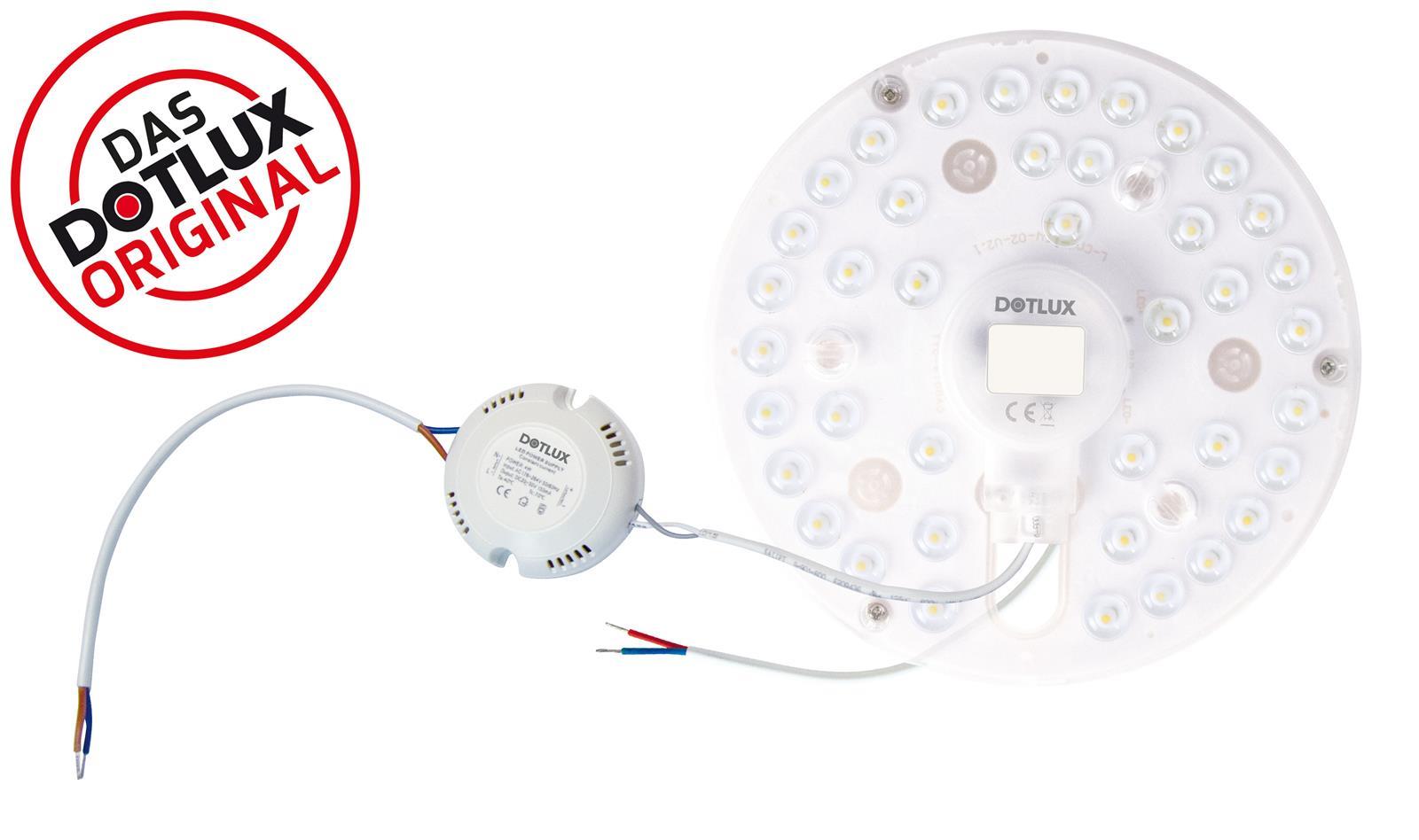 DOTLUX LED-Sanierungsleuchte QUICK-FIXplus 16+4 W warmweiß 3000K (mit 4W Notlichtleuchte mit separatem Anschluss)