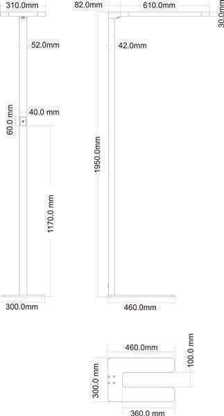 DOTLUX LED-Stehleuchte ROOFbutler 80W 4000K dimmbar weiß