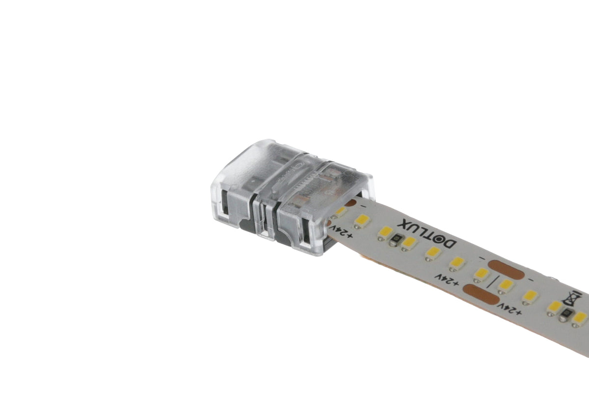 DOTLUX Klemmverbinder Streifen zu Streifen 2-polig für LED-Streifen 10mm MONO IP20 Set 5 Stück
