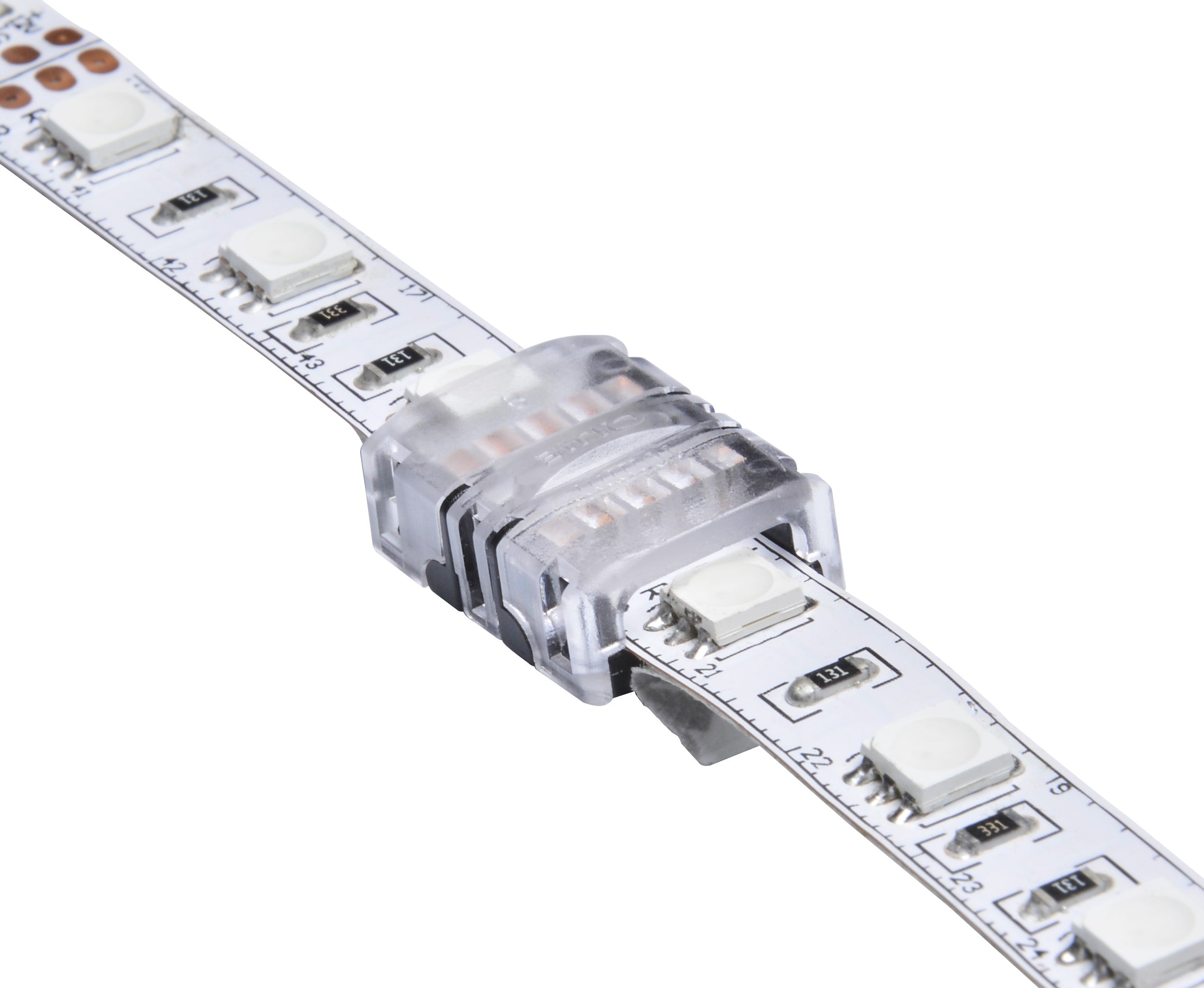 DOTLUX Klemmverbinder Streifen zu Streifen 4-polig für LED-Streifen 10mm RGB IP20 Set 5 Stück