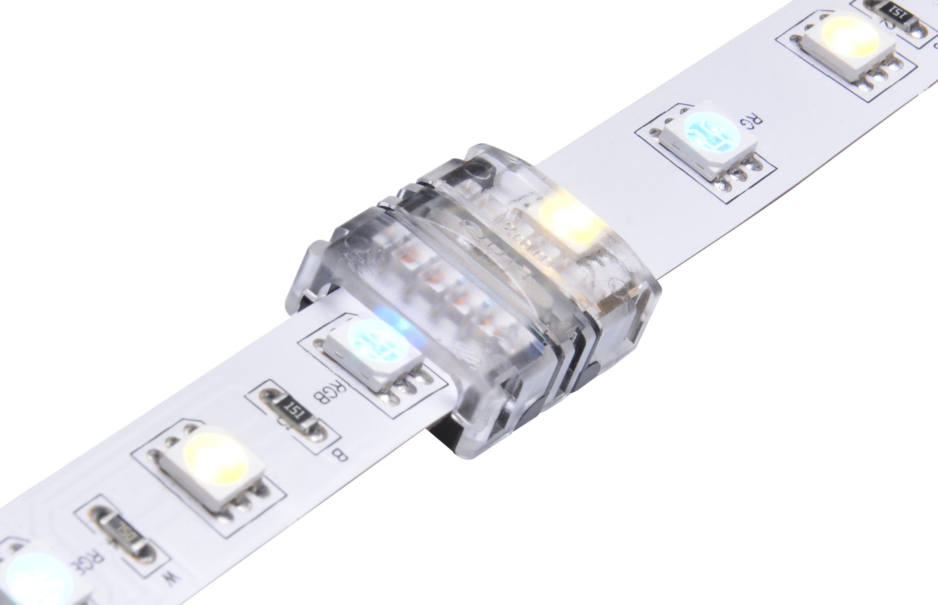 DOTLUX Klemmverbinder Streifen zu Streifen 5-polig für LED-Streifen 12mm RGBW IP20 Set 5 Stück